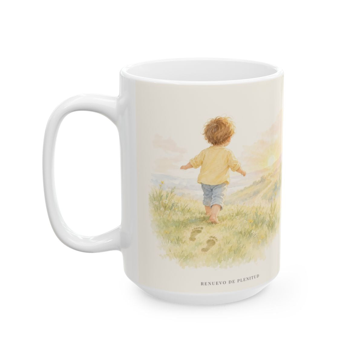Fiel es el que os llama, el cual también lo hará | Taza con arte cristiano | Filipenses 1:6 — 15 oz · Cara ilustrada