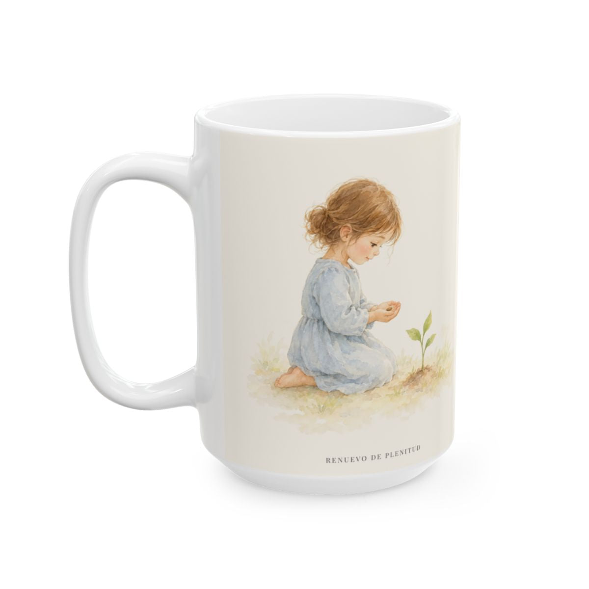En Cristo cada promesa de Dios recibe su amén | Taza devocional de fe | 2 Corintios 1:20 — 15 oz · Cara ilustrada