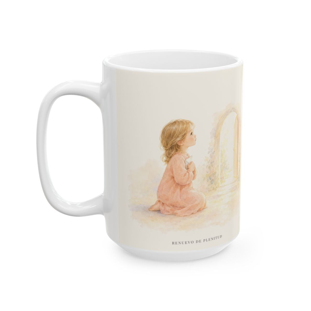 Mi esperanza entra hasta detrás del velo | Taza cristiana para regalar | Hebreos 6:19 — 15 oz · Cara ilustrada