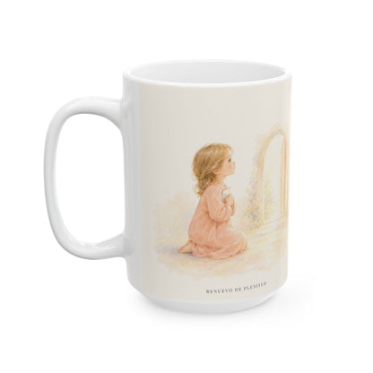 Mi esperanza entra hasta detrás del velo | Taza cristiana para regalar | Hebreos 6:19 — 15 oz · Cara ilustrada