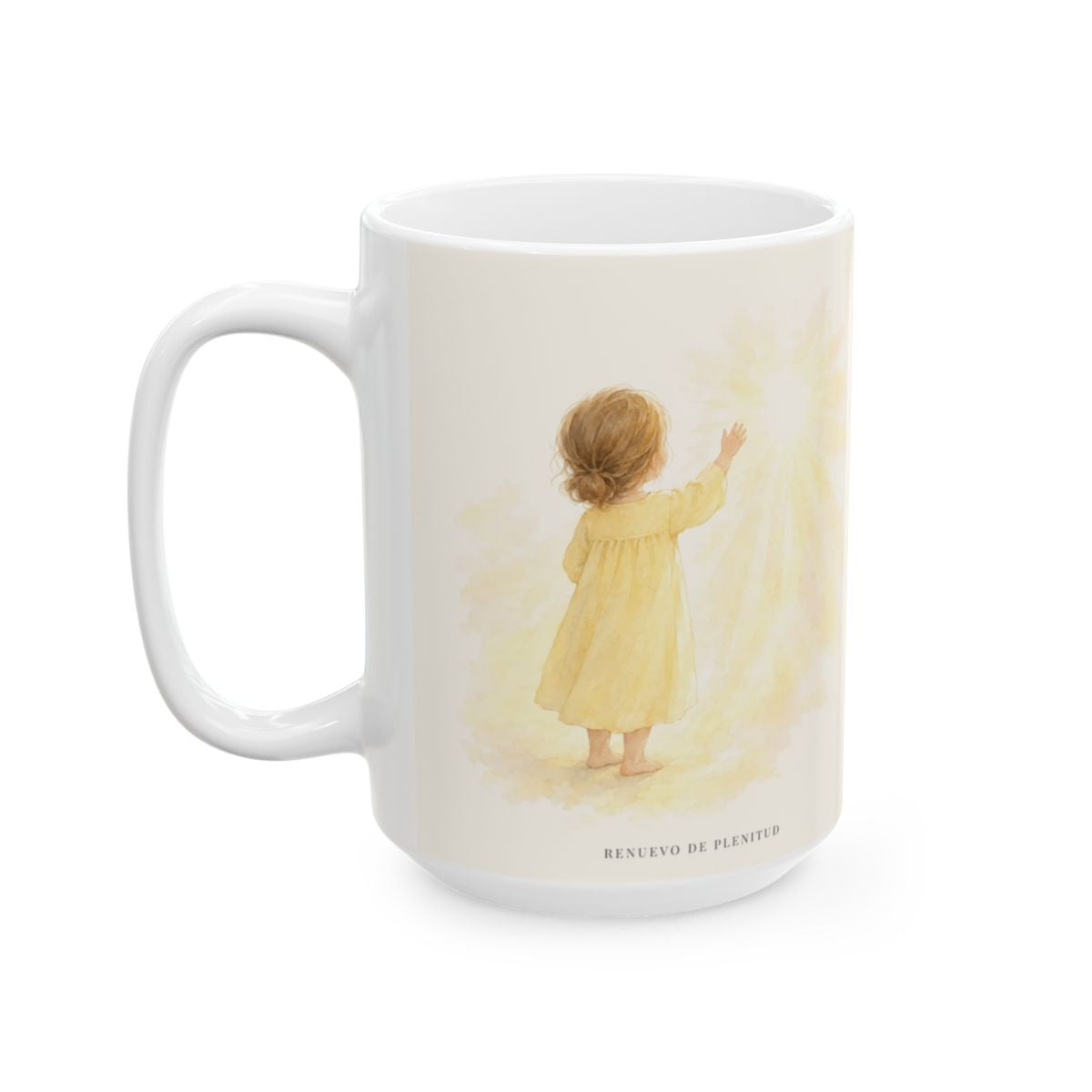 Para que anuncies las maravillas de Dios | Taza devocional ilustrada | 1 Pedro 2:9 — 15 oz · Cara ilustrada