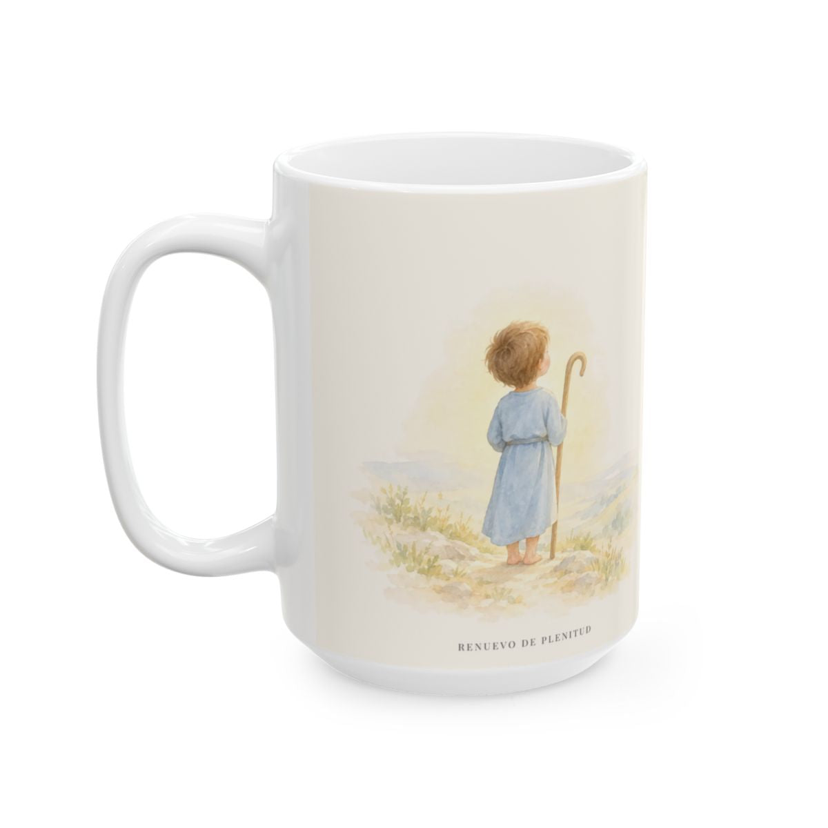Tu vara y Tu cayado me infunden aliento | Taza cristiana para regalar | Salmo 23:4 — 15 oz · Cara ilustrada