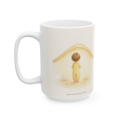 Tú eres mi fuerte refugio, oh Dios | Taza cristiana en dos tamaños | Salmo 71:5 — 15 oz · Cara ilustrada