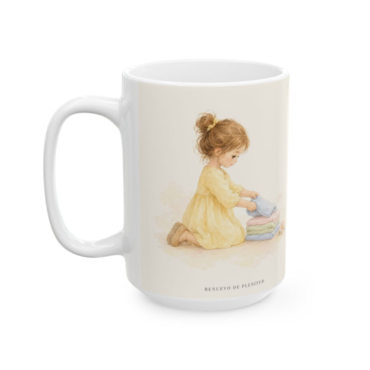 Para la gloria de Dios Padre | Taza devocional de fe | Filipenses 2:11 — 15 oz · Cara ilustrada