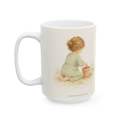 Nada hay imposible para Dios | Taza devocional de fe | Mateo 17:20 — 15 oz · Cara ilustrada