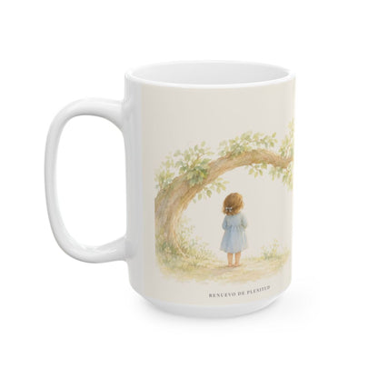 Cristo me sostiene en cualquier circunstancia | Taza devocional de fe | Filipenses 4:13 — 15 oz · Cara ilustrada