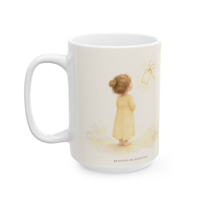 Dios me llamó por mi nombre | Taza cristiana en dos tamaños | Jeremías 1:5 — 15 oz · Cara ilustrada