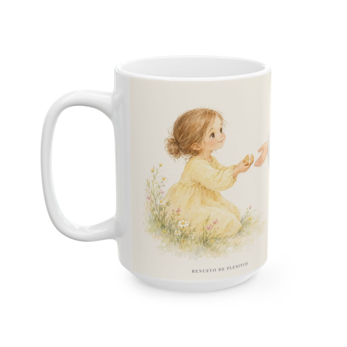 Sed benignos unos con otros | Taza cristiana con frase devocional | Efesios 4:32 — 15 oz · Cara ilustrada