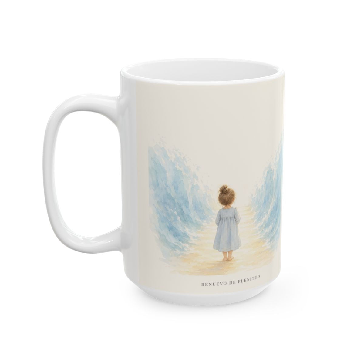 Dios abre camino donde no lo hay | Taza cristiana en dos tamaños | Éxodo 14:13 — 15 oz · Cara ilustrada