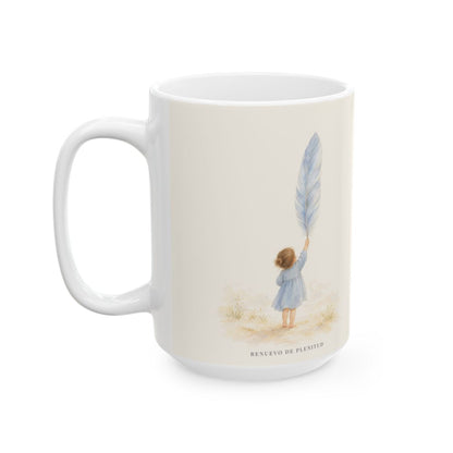 Todo lo puedo en Cristo que me fortalece | Taza bíblica para café | Filipenses 4:13 — 15 oz · Cara ilustrada