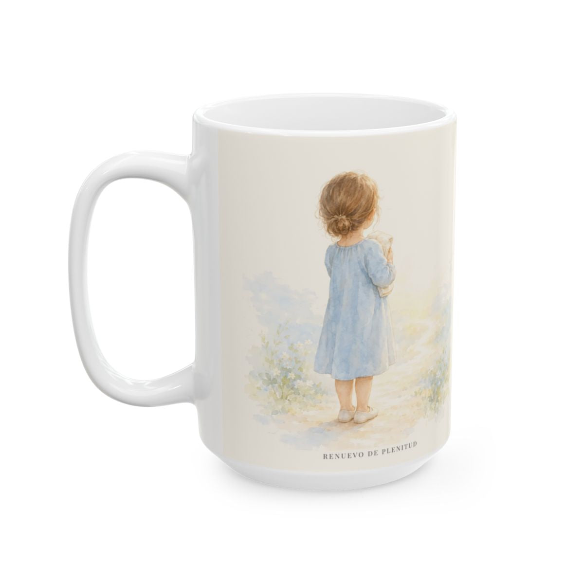Soy pueblo santo para Jehová tu Dios | Taza de inspiración bíblica | Deuteronomio 7:6 — 15 oz · Cara ilustrada