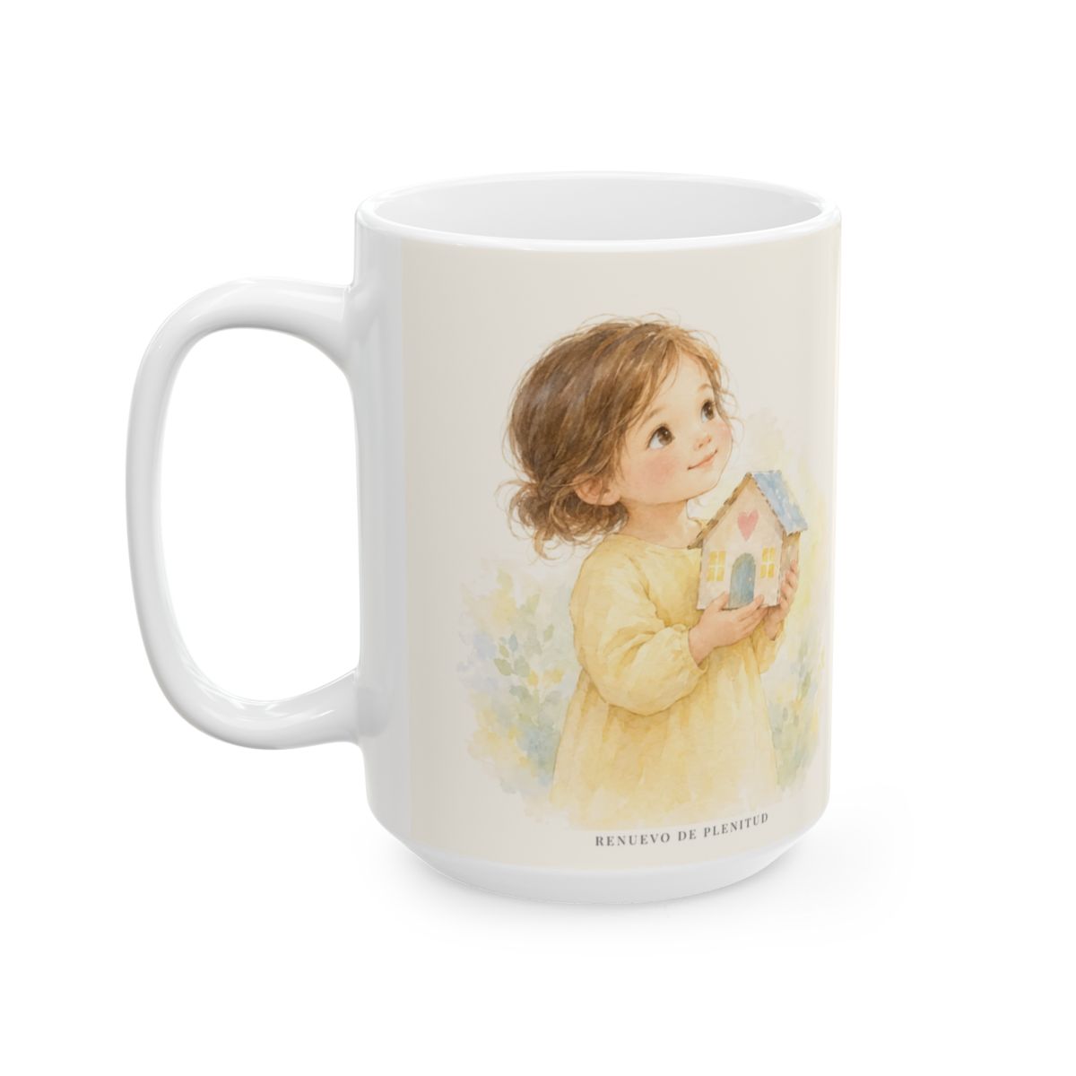 Eres templo del Dios vivo | Taza devocional ilustrada | 1 Corintios 3:16 — 15 oz · Cara ilustrada