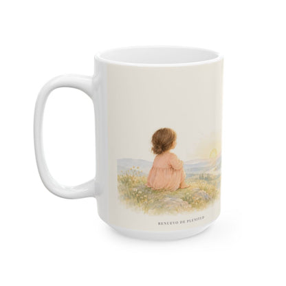 Este es el día que hizo Jehová | Taza cristiana con frase devocional | Salmo 118:24 — 15 oz · Cara ilustrada