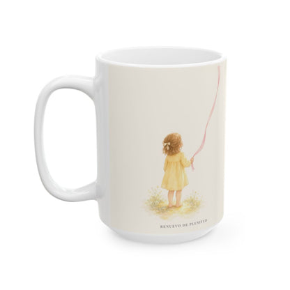 Con cuerdas de amor te atraje a mí | Taza de inspiración bíblica | Jeremías 31:3 — 15 oz · Cara ilustrada