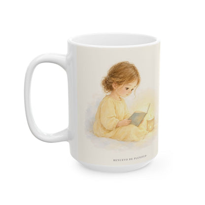 Tu palabra alumbra mi camino | Taza de inspiración bíblica | Salmo 119:105 — 15 oz · Cara ilustrada