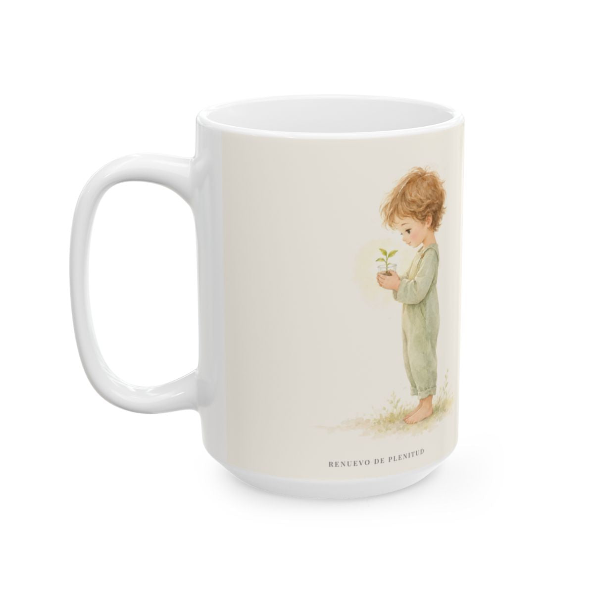Dios está en medio de ti para salvarte | Taza de inspiración bíblica | Sofonías 3:17 — 15 oz · Cara ilustrada