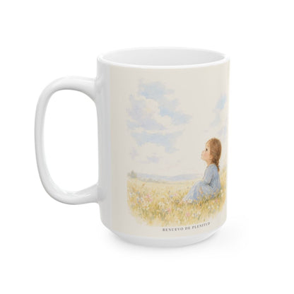 En Dios solamente descansa mi alma | Taza de fe para cada mañana | Salmo 62:1 — 15 oz · Cara ilustrada