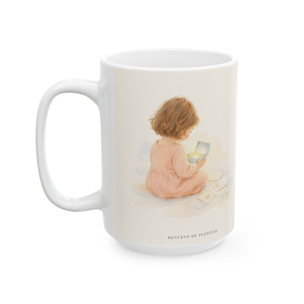 Grande es la bondad del Señor conmigo | Taza cristiana con frase devocional | Lamentaciones 3:22-23 — 15 oz · Cara ilustrada