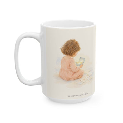 Grande es la bondad del Señor conmigo | Taza cristiana con frase devocional | Lamentaciones 3:22-23 — 15 oz · Cara ilustrada