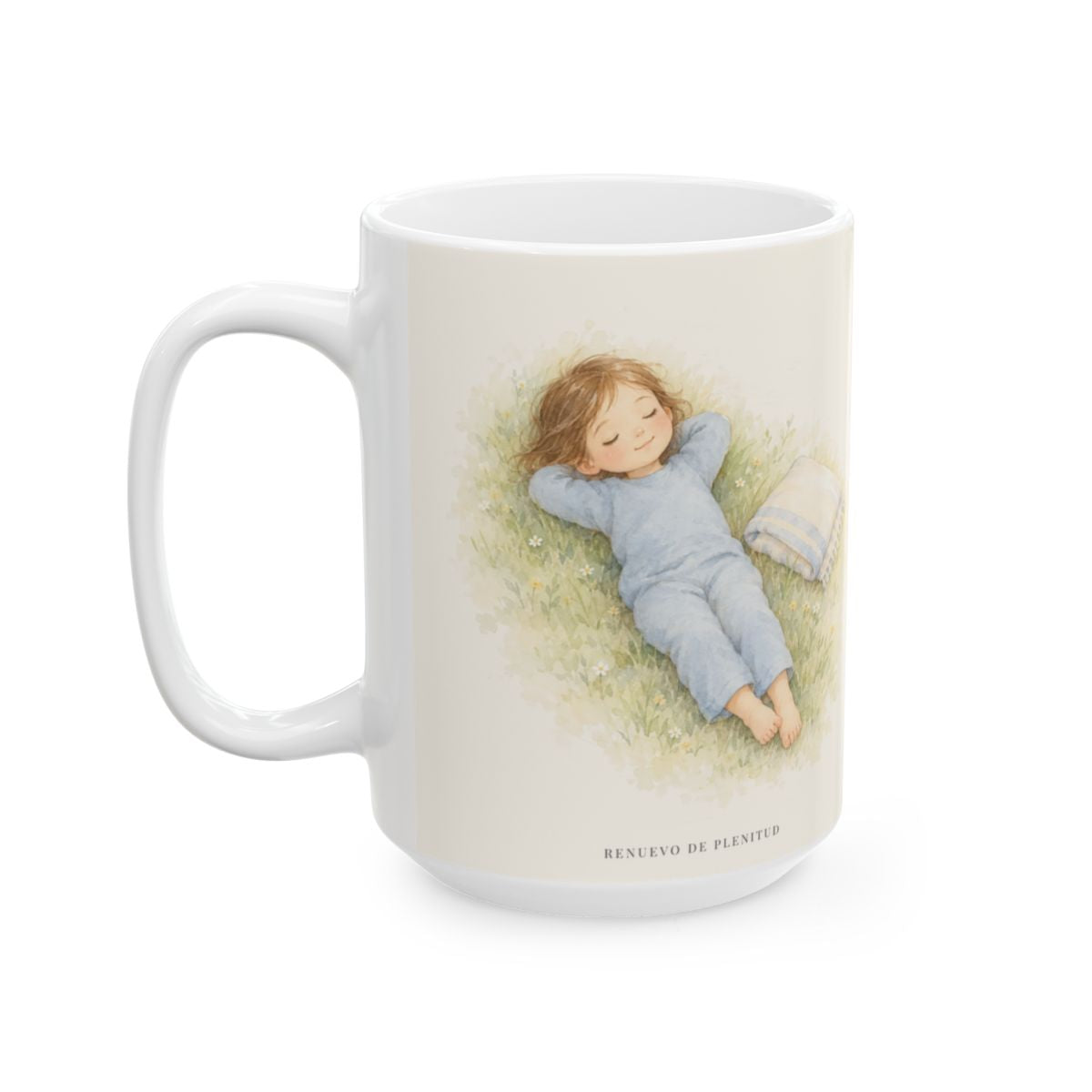 En Dios está mi descanso verdadero | Taza cristiana para regalar | Isaías 30:15 — 15 oz · Cara ilustrada