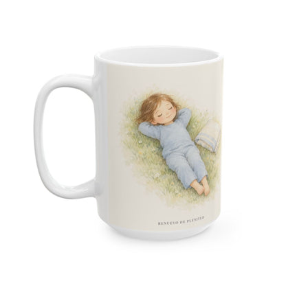 En Dios está mi descanso verdadero | Taza cristiana para regalar | Isaías 30:15 — 15 oz · Cara ilustrada