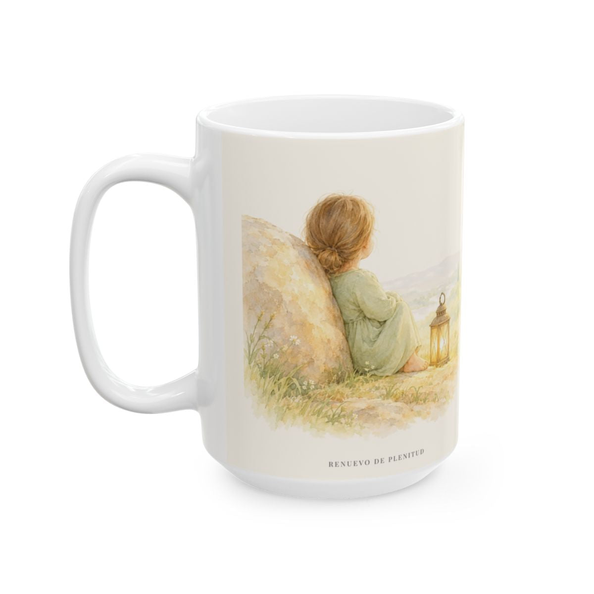 Dios es el sostén de mi vida | Taza de fe para cada mañana | Salmo 42:5 — 15 oz · Cara ilustrada