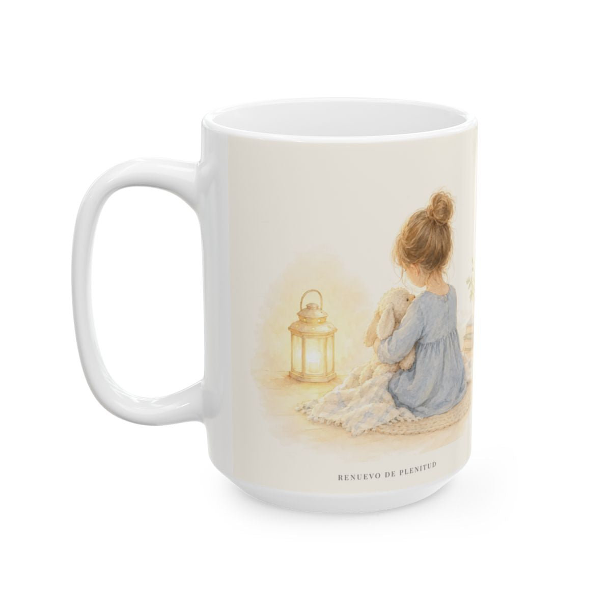 Dios hace nuevas todas las cosas | Taza de inspiración bíblica | Apocalipsis 21:5 — 15 oz · Cara ilustrada