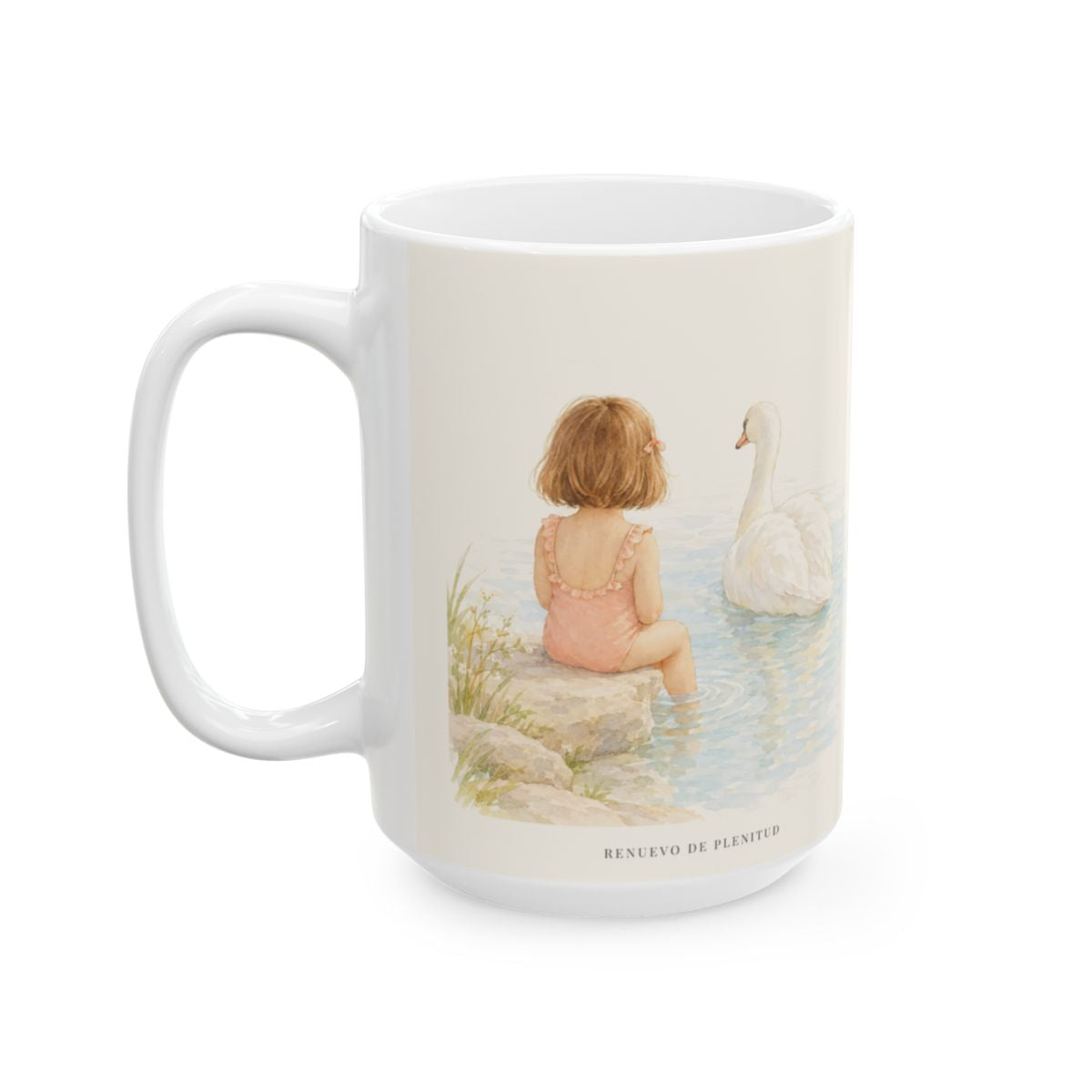 El Señor no tiene miedo de lo que viene | Taza cristiana para regalar | Deuteronomio 31:8 — 15 oz · Cara ilustrada