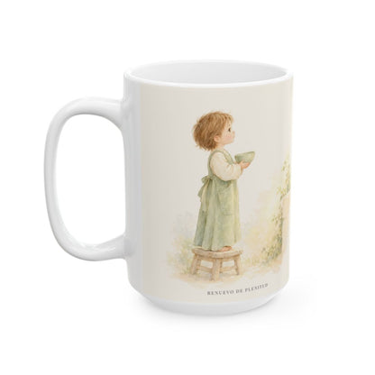 El amor de Dios me hace suyo | Taza cristiana para regalar | Efesios 5:1 — 15 oz · Cara ilustrada