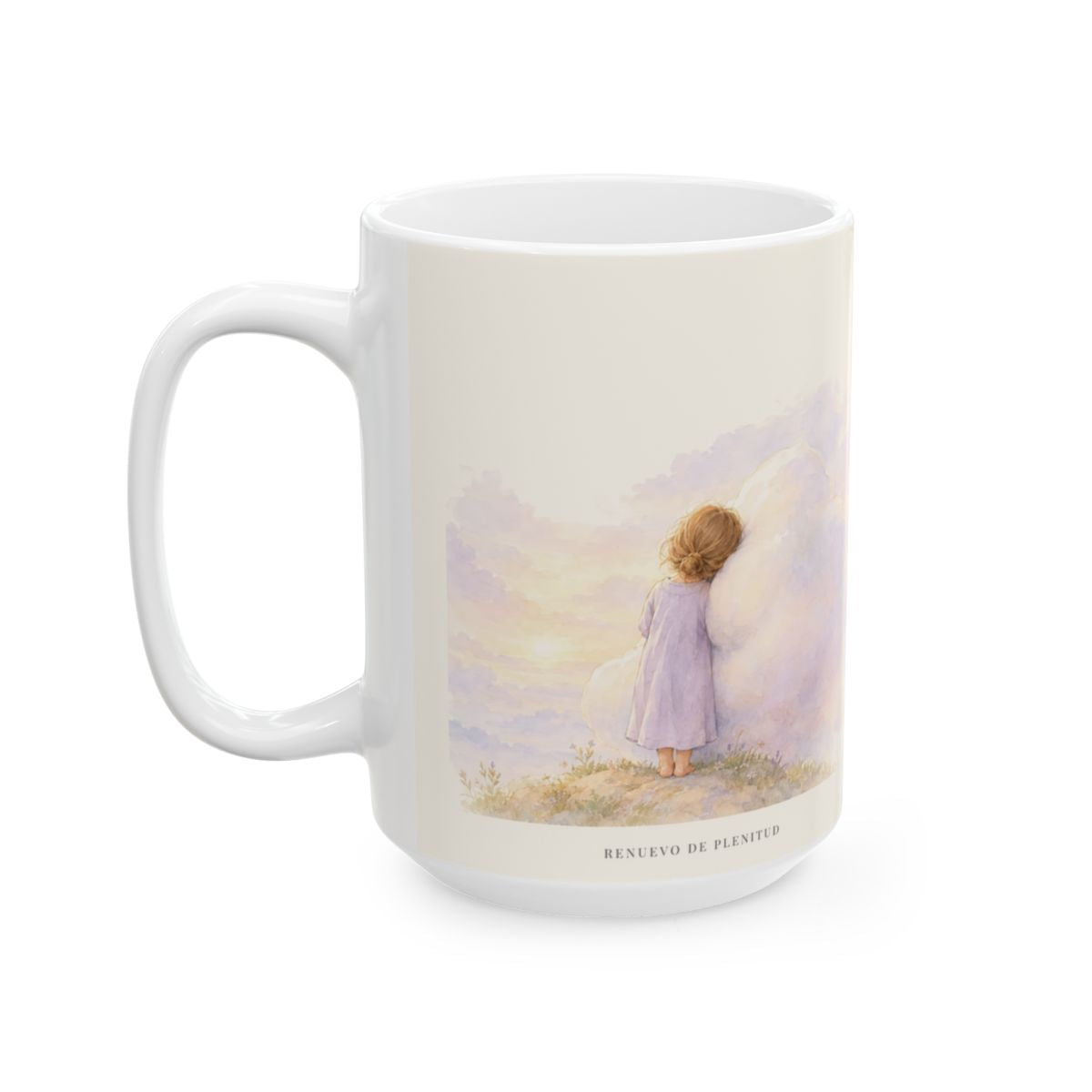 En el Señor mi alma reposa tranquila | Taza cristiana con frase devocional | Marcos 4:39 — 15 oz · Cara ilustrada