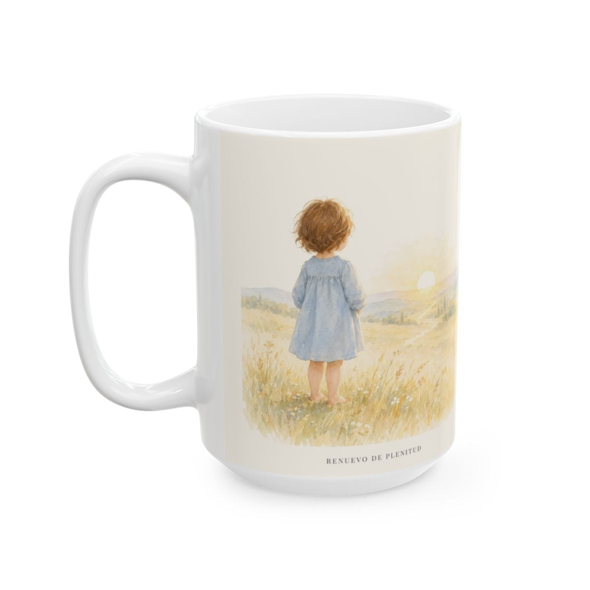 El Señor me pregunta: ¿quieres ser sano? | Taza bíblica de cerámica | Juan 5:6 — 15 oz · Cara ilustrada