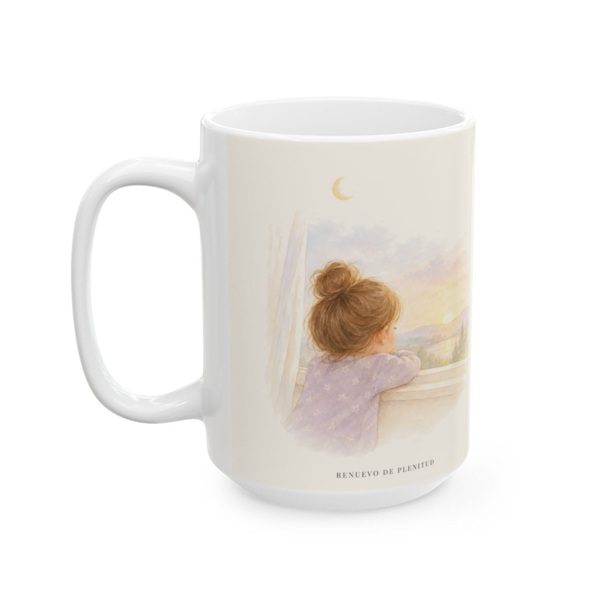 Dios te dará descanso | Taza cristiana para regalar | Salmo 55:22 — 15 oz · Cara ilustrada