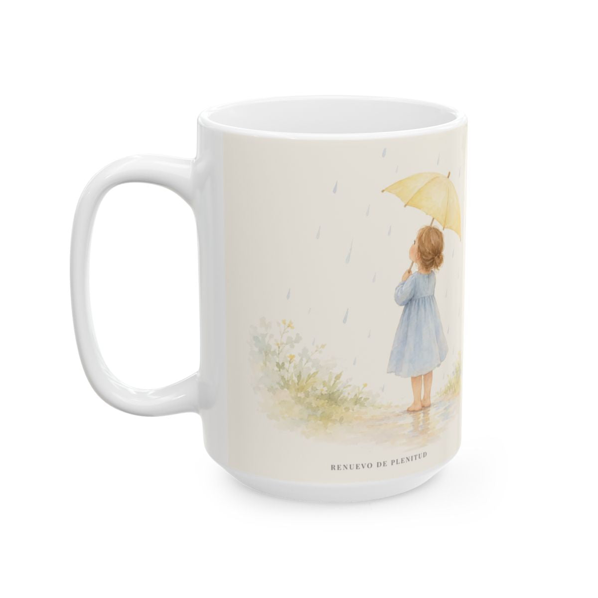 Bendeciré a Jehová en todo tiempo | Taza cristiana con frase devocional | Salmo 34:1 — 15 oz · Cara ilustrada