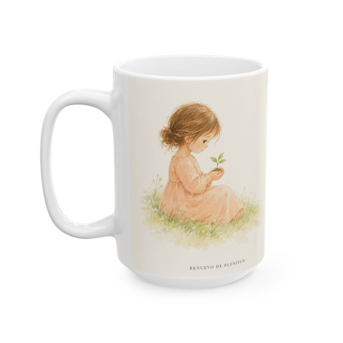 Dios de mi salvación, tú eres mi alegría | Taza de fe para cada mañana | Habacuc 3:17-18 — 15 oz · Cara ilustrada