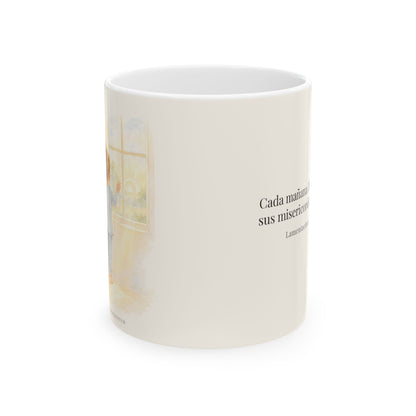 Grandes son sus misericordias cada mañana | Taza bíblica para café | Lamentaciones 3:22-23