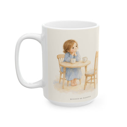 El Dios de toda consolación se sienta conmigo | Taza con arte cristiano | 2 Corintios 1:3-4