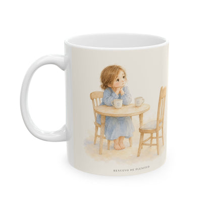 El Dios de toda consolación se sienta conmigo | Taza con arte cristiano | 2 Corintios 1:3-4