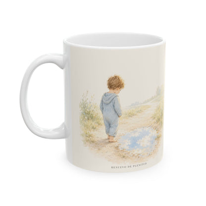 Dios camina a mi lado | Taza con arte cristiano | Salmo 37:23
