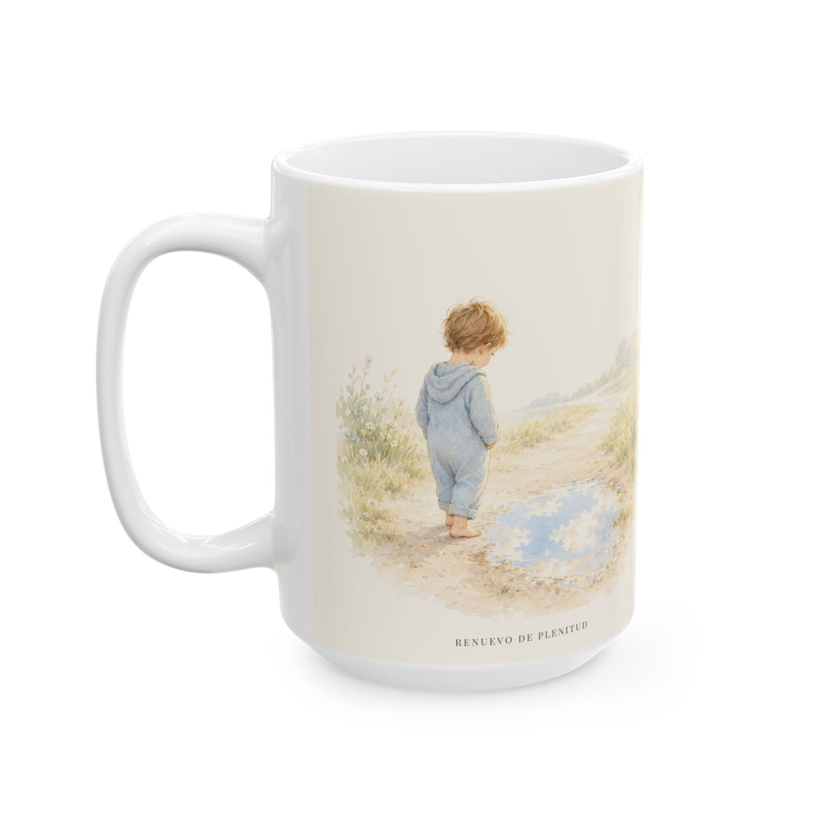Dios camina a mi lado | Taza con arte cristiano | Salmo 37:23