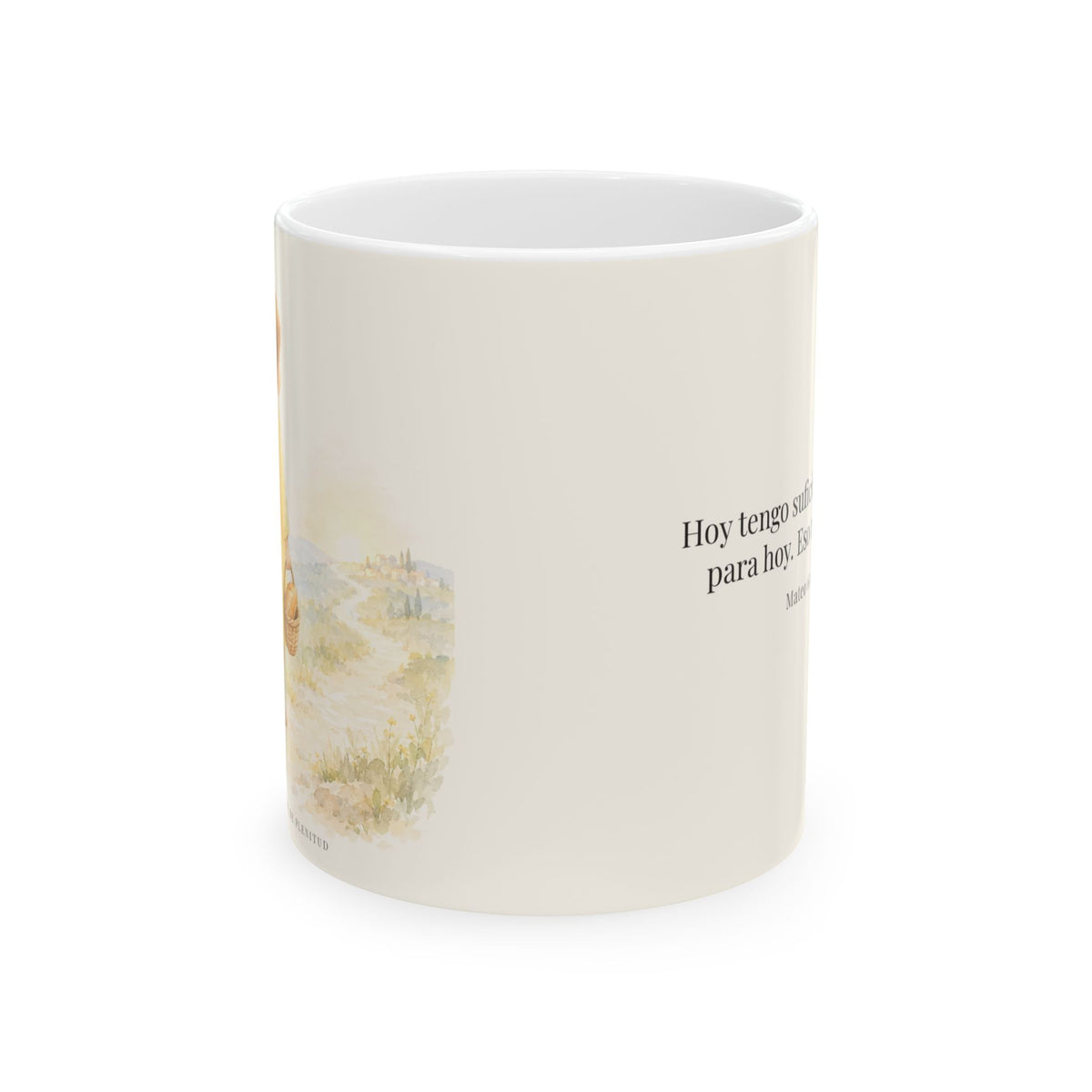 Basta a cada día su propio afán | Taza devocional ilustrada | Mateo 6:34