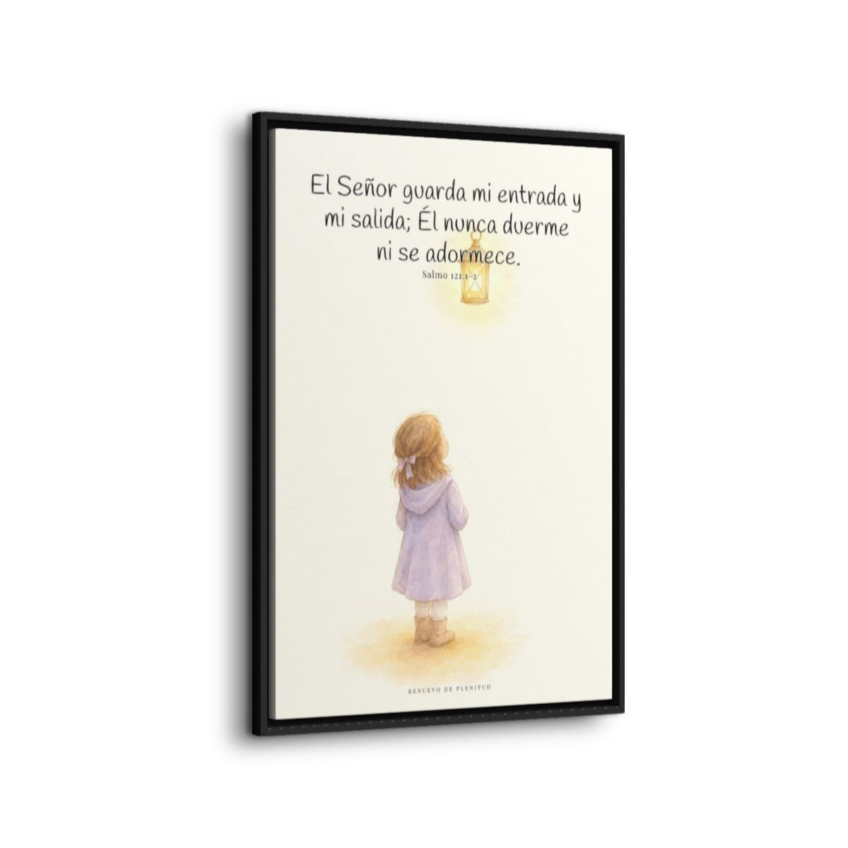 El Señor guarda mi entrada y mi salida | Decoración de fe para pared | Salmo 121:1-2 — 24×36 pulgadas, marco negro, vista lateral del marco flotante
