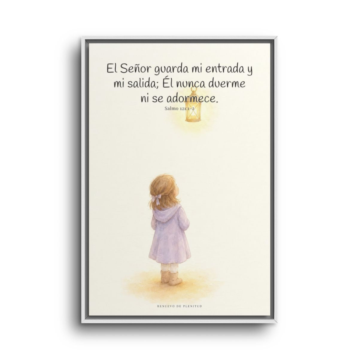 El Señor guarda mi entrada y mi salida | Decoración de fe para pared | Salmo 121:1-2 — 24×36 pulgadas, marco blanco, vista frontal