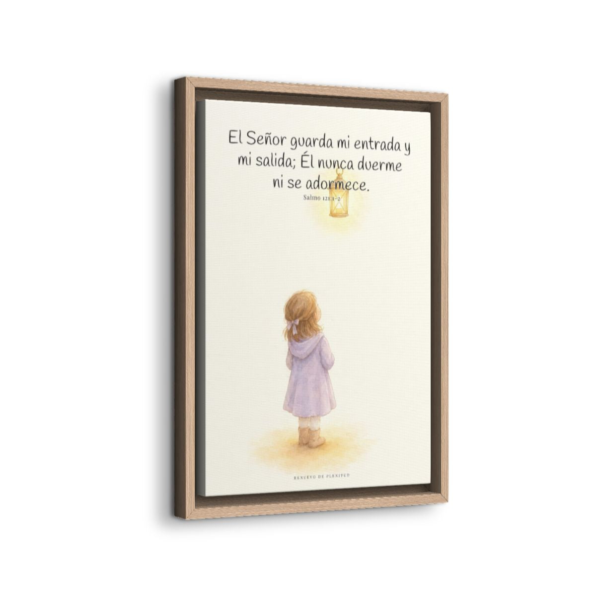 El Señor guarda mi entrada y mi salida | Decoración de fe para pared | Salmo 121:1-2 — 12×18 pulgadas, marco natural, vista lateral del marco flotante