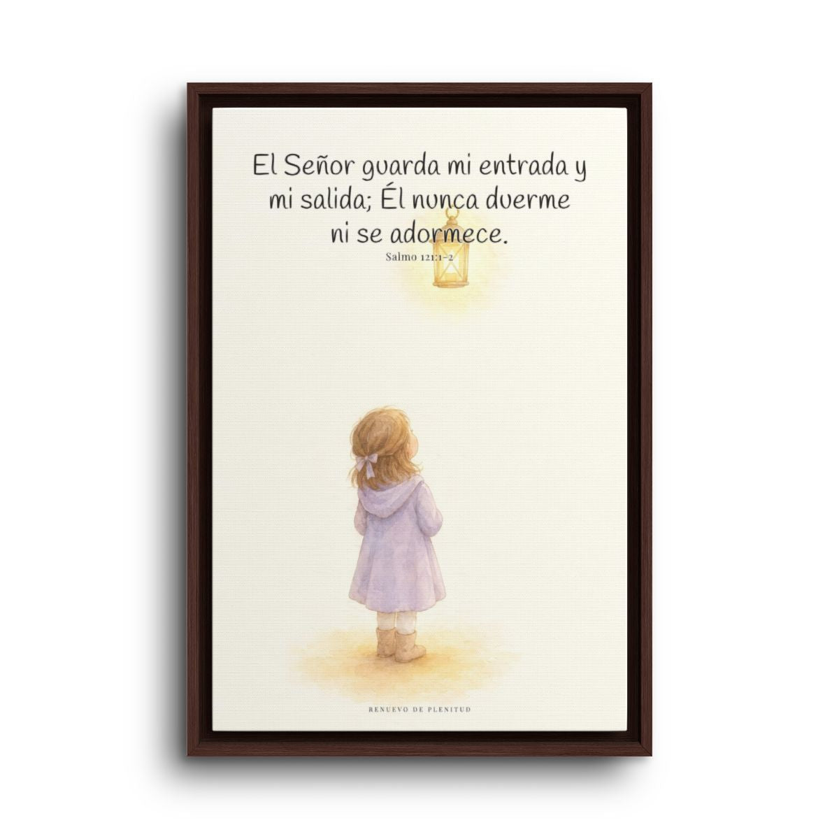 El Señor guarda mi entrada y mi salida | Decoración de fe para pared | Salmo 121:1-2 — 16×24 pulgadas, marco espresso, vista frontal