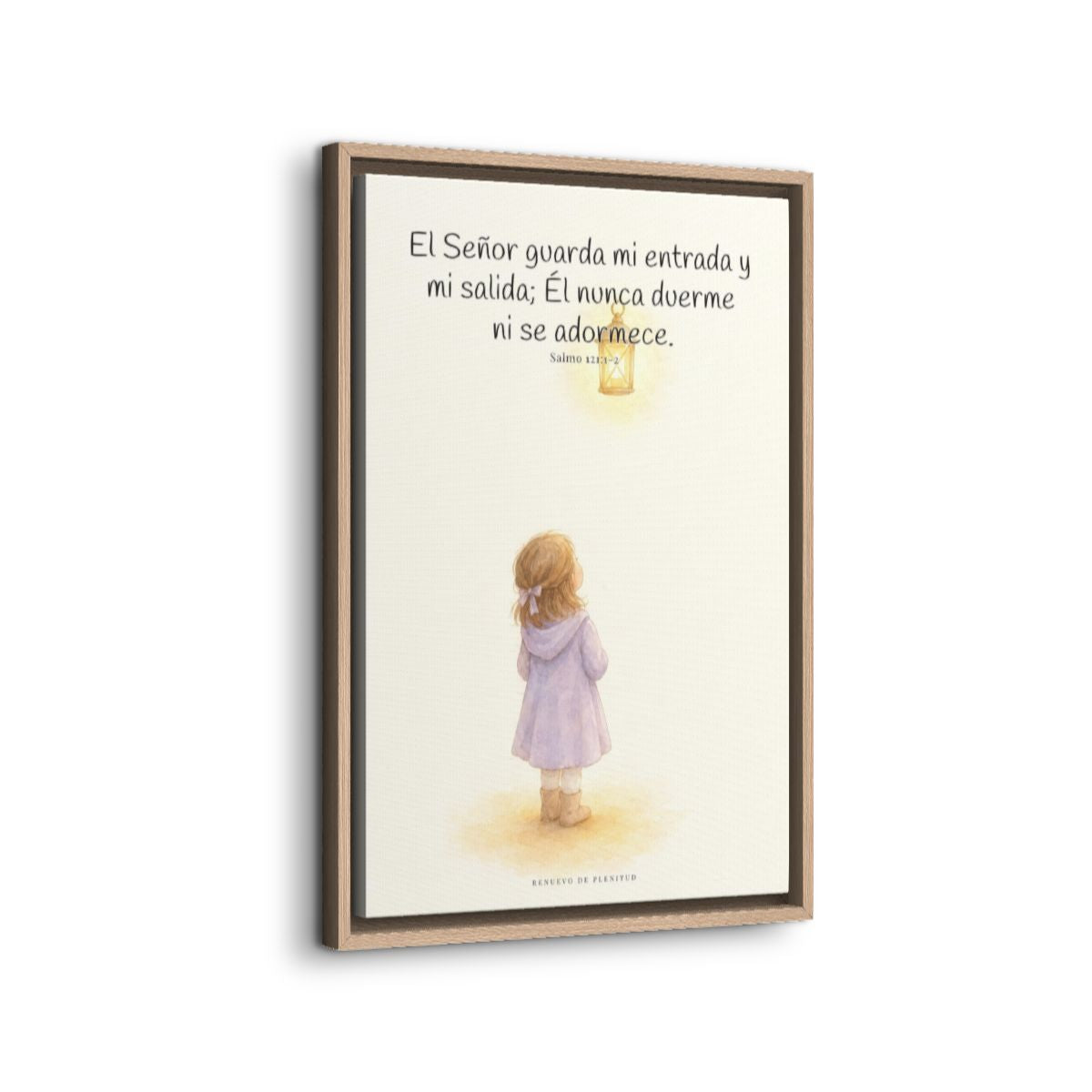 El Señor guarda mi entrada y mi salida | Decoración de fe para pared | Salmo 121:1-2 — 16×24 pulgadas, marco natural, vista lateral del marco flotante