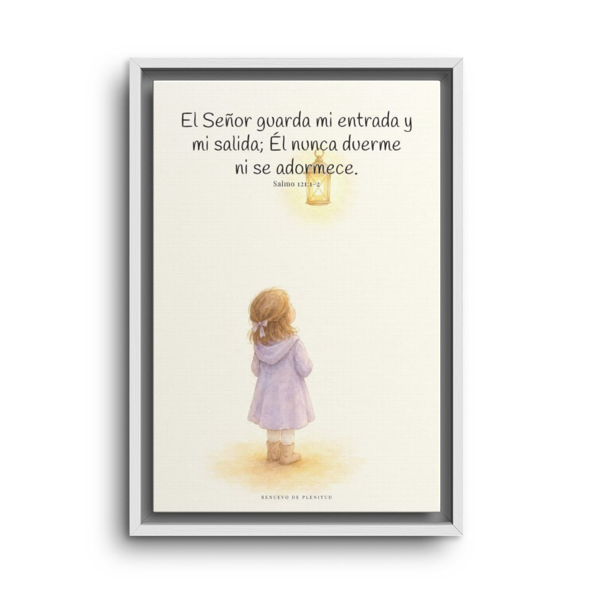 El Señor guarda mi entrada y mi salida | Decoración de fe para pared | Salmo 121:1-2 — 12×18 pulgadas, marco blanco, vista frontal