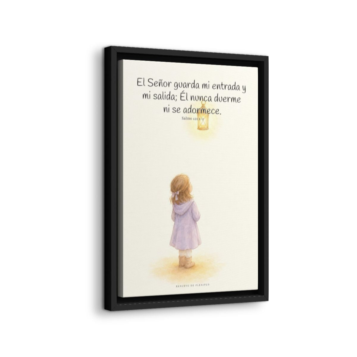 El Señor guarda mi entrada y mi salida | Decoración de fe para pared | Salmo 121:1-2 — 12×18 pulgadas, marco negro, vista lateral del marco flotante