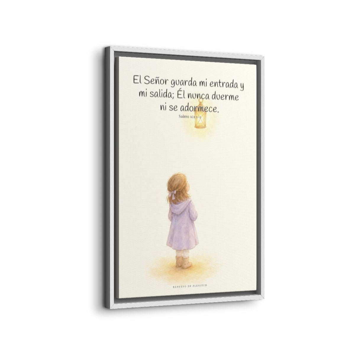 El Señor guarda mi entrada y mi salida | Decoración de fe para pared | Salmo 121:1-2 — 16×24 pulgadas, marco blanco, vista lateral del marco flotante