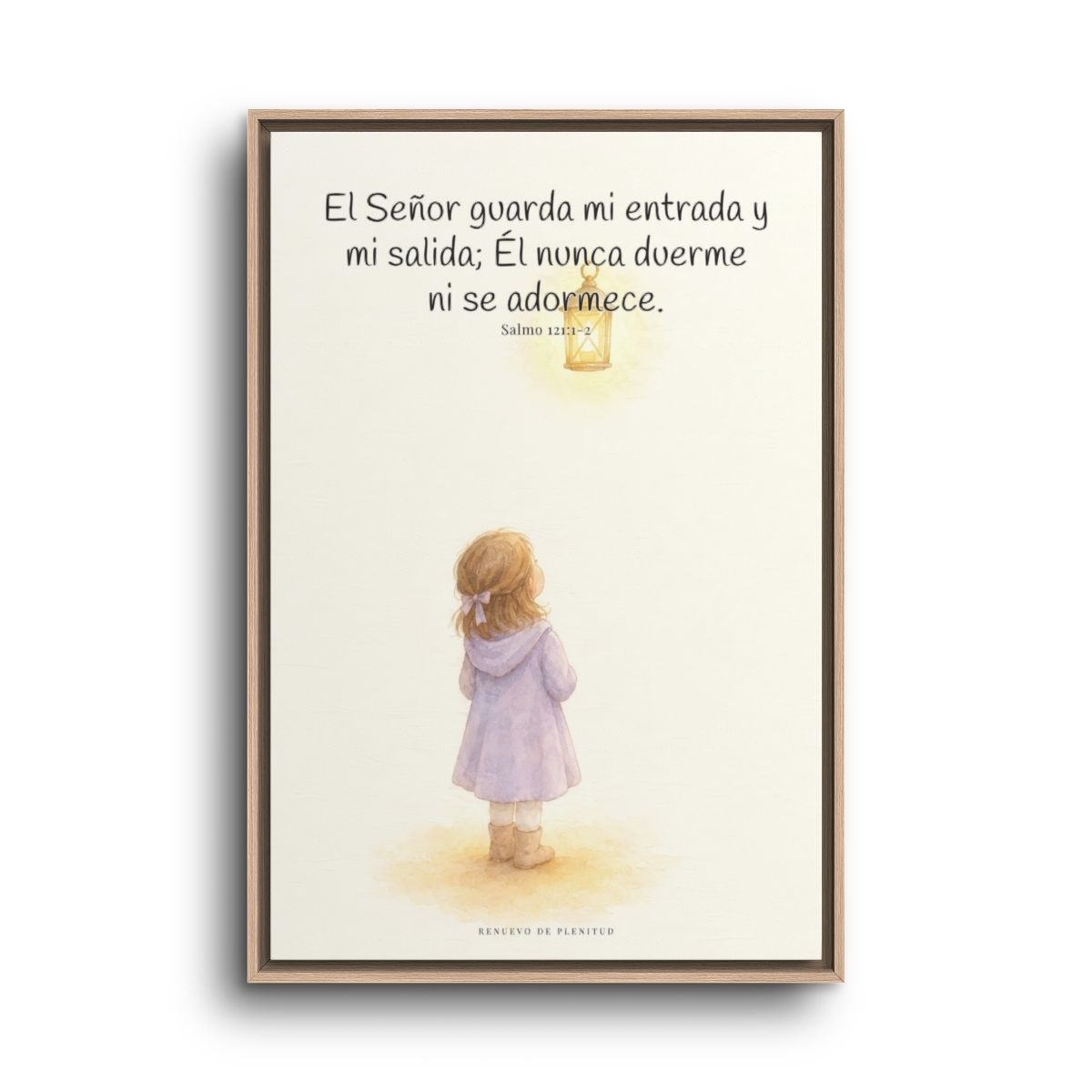 El Señor guarda mi entrada y mi salida | Decoración de fe para pared | Salmo 121:1-2 — 24×36 pulgadas, marco natural, vista frontal