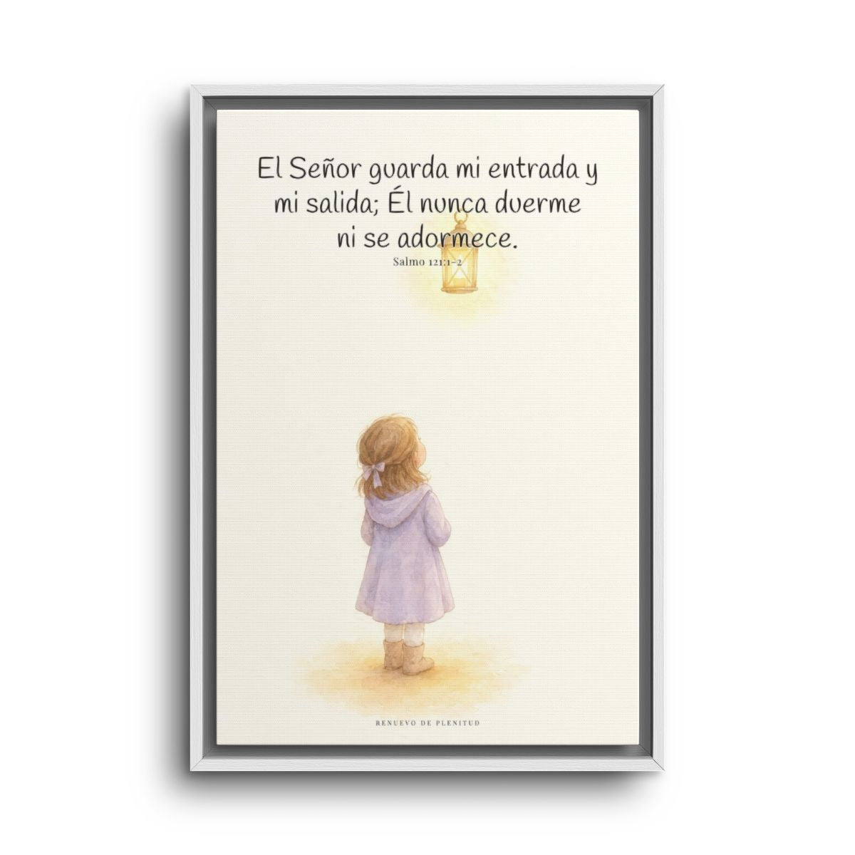 El Señor guarda mi entrada y mi salida | Decoración de fe para pared | Salmo 121:1-2 — 16×24 pulgadas, marco blanco, vista frontal
